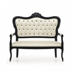 Cresta pikowana ławka w stylu retro