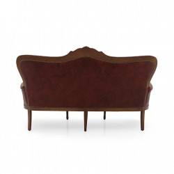 Foglia 182 cm ławeczka w stylu chesterfield w czekoladowej skórze