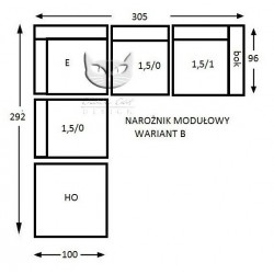 Kanapa narożna do salonu Holiday 305x292 Kanapa narożna do salonu Holiday 305x292