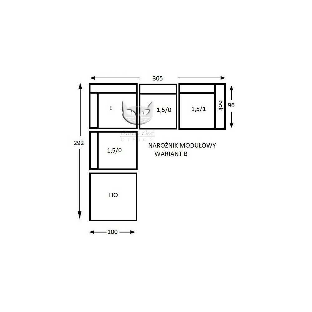 Kanapa narożna do salonu Holiday 305x292 Kanapa narożna do salonu Holiday 305x292