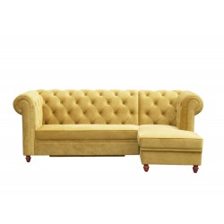 Chesterfield z szezlongiem rozkładany Valerian