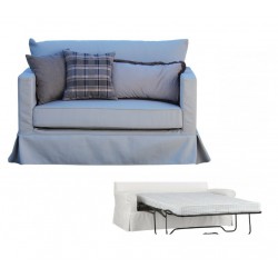 Sofa Vesper 135 cm ze ściąganym pokrowcem i funkcją spania