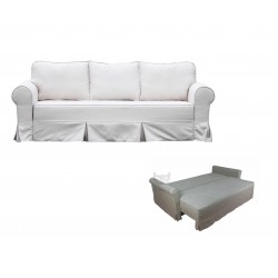 Stylowa sofa lniana rozkładana Marie 246