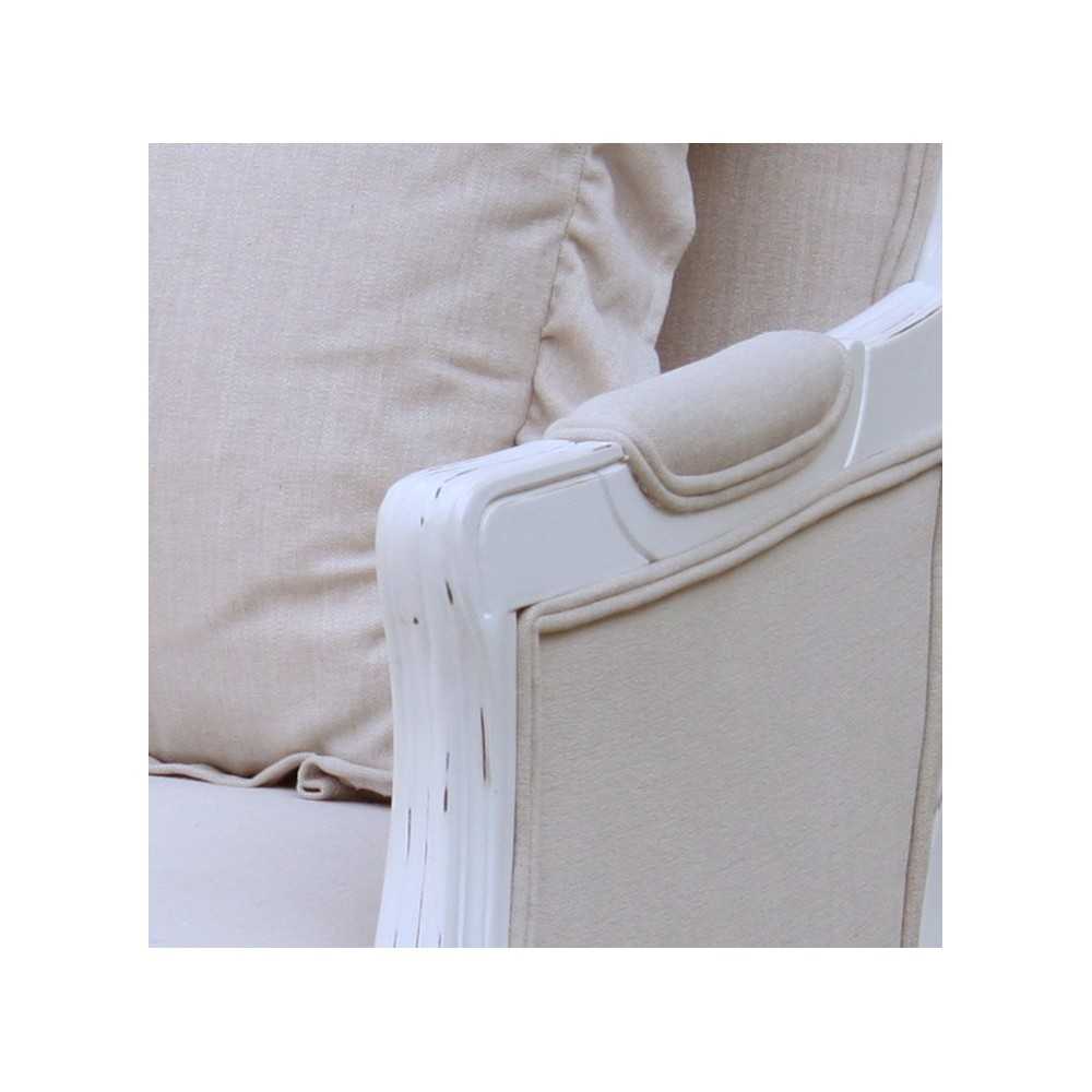 Cloe prowansalska sofa z lnianym obiciem Cloe prowansalska sofa z lnianym obiciem