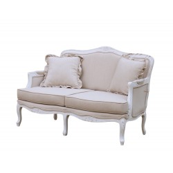Cloe prowansalska sofa z lnianym obiciem