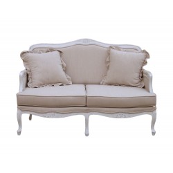 Cloe prowansalska sofa z lnianym obiciem