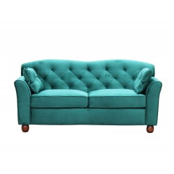 Welwetowa sofa w butelkowej zieleni Toffy 170 cm