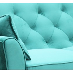 Welwetowa sofa w butelkowej zieleni Toffy 170 cm