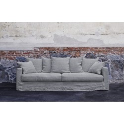 Vienna lniana sofa z wypełnieniem z pierza, nieziemsko wygodna Vienna lniana sofa z wypełnieniem z pierza, nieziemsko wygodna