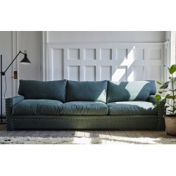 Duża kanapa w naturalnej lnianej tkaninie Lake Duża kanapa w naturalnej lnianej tkaninie Lake