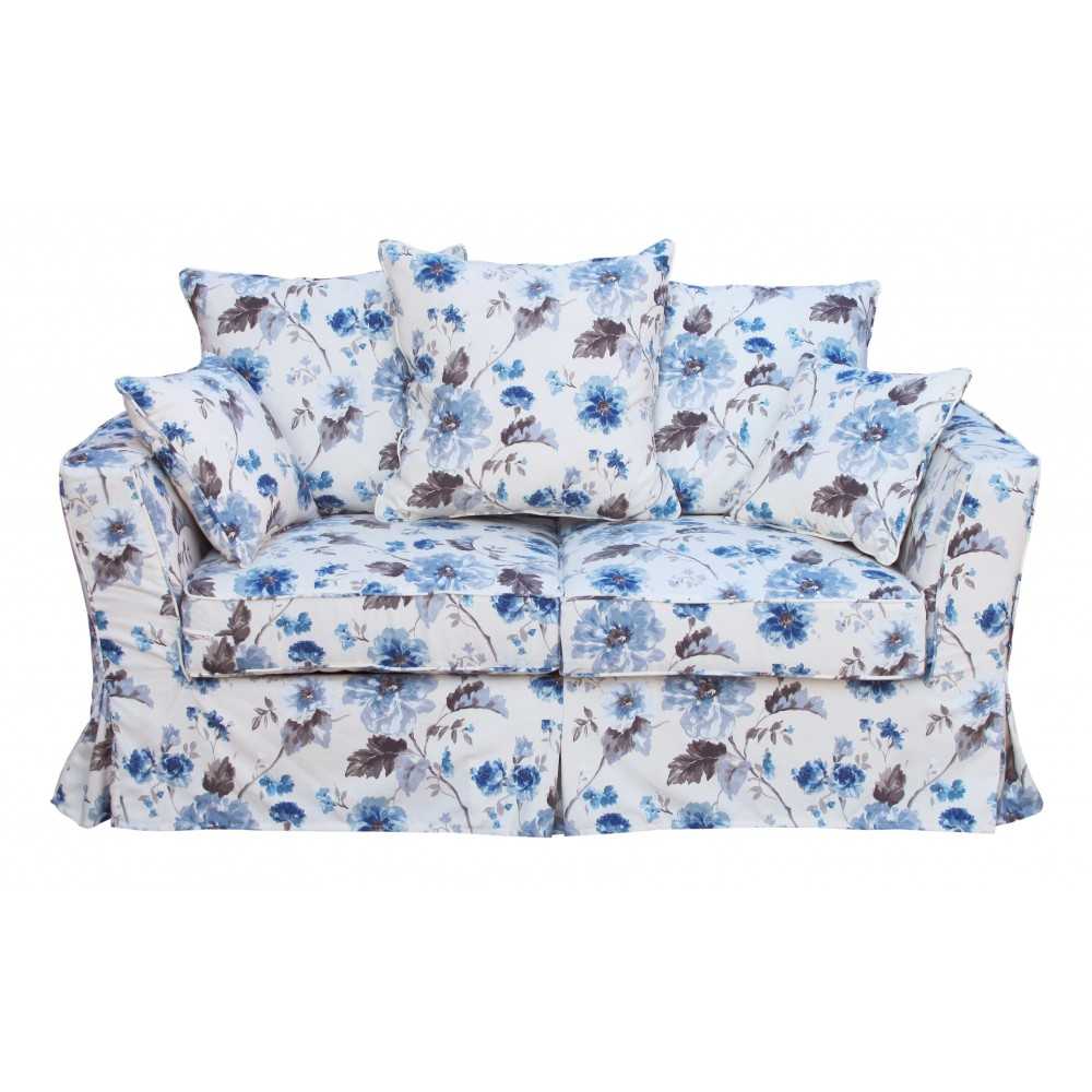 Vivienne 170 sofa w niebieskie kwiaty