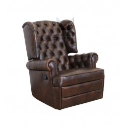 Skórzany fotel z funkcją relax - Królewski