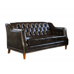 Magnat pikowana kanapa w skórze naturalnej 190 cm