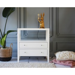 Duży stolik nocny z dwiema szufladami Clara NO.52