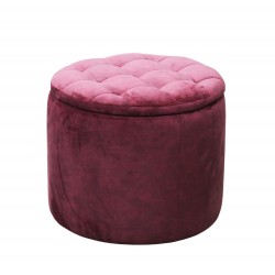 Okrągła pufa z pojemnikiem w dowolnym kolorze 53x53 cm