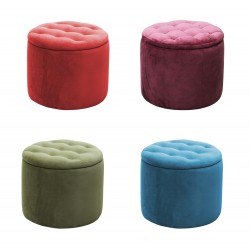 Okrągła pufa z pojemnikiem 53x53 cm