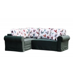 Sofa narożna Flower 240x175 cm, model z pokrowcem