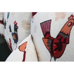 Sofa narożna Flower 240x175 cm, model z pokrowcem