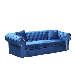Ferro 250  atramentowa kanapa chesterfield z funkcją spania