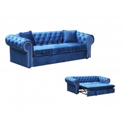 Ferro 250  atramentowy rozkładany chesterfield