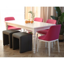 Stół Sevilla 170x90 biały stół z toczonymi nogami