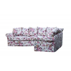 Klasyczny narożnik w kwiaty Flower 280x240 cm, model z fartuchem