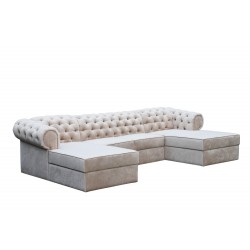 Narożnik U w stylu chesterfield Ferro