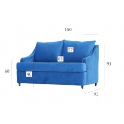 Sofa Nottingham rozkładana kolor niebieski