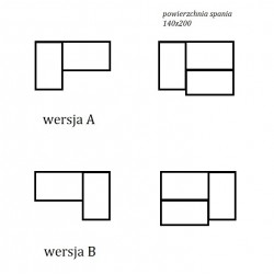 Narożnik Rosaly 240x175 cm