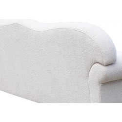 Sofa Tiara 220 w jasno beżowej tkaninie  boucle