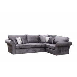 Lavender grafitowy narożnik z funkcją spania 215x290 cm