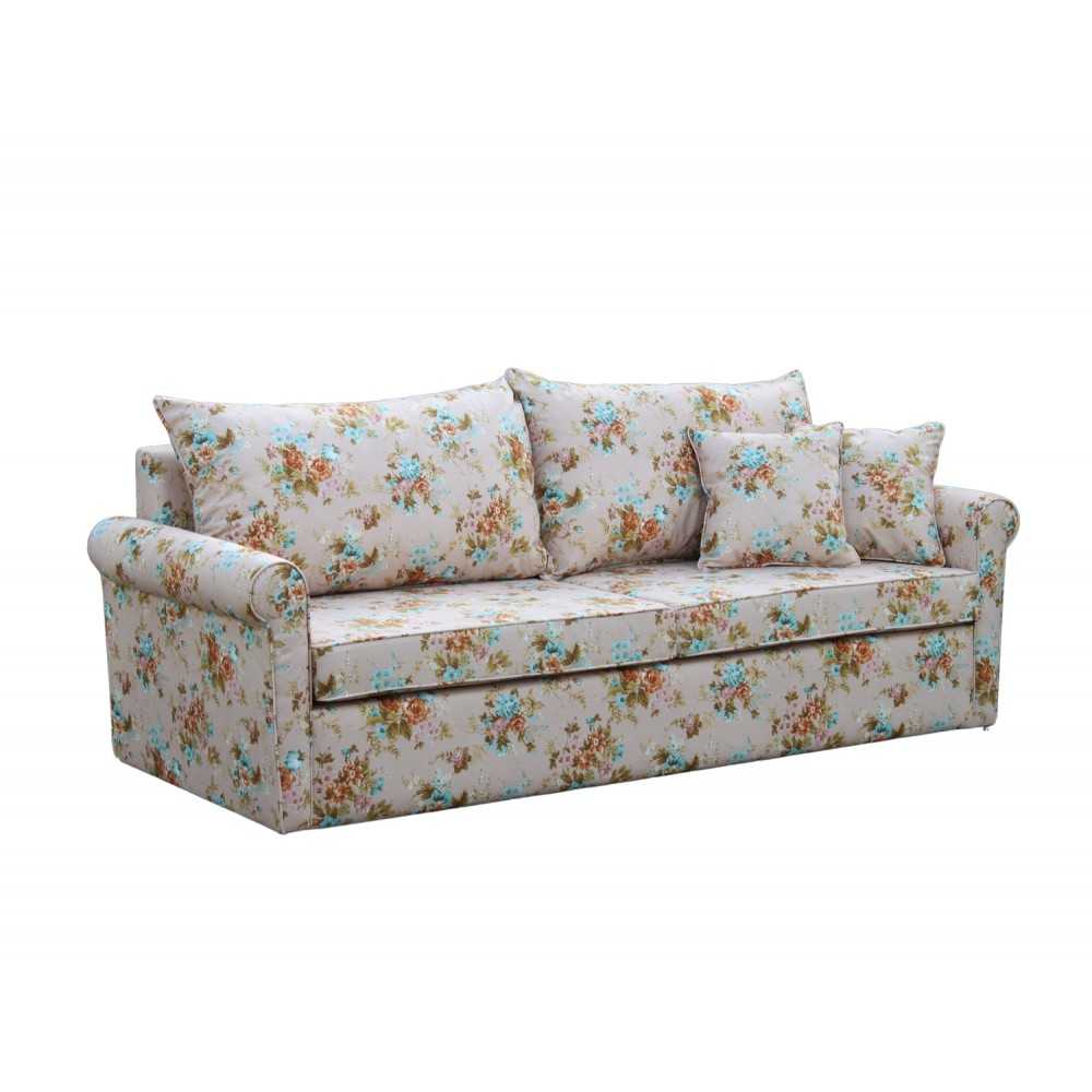 Rosaly 120 mała rozkładana sofa w kwiaty