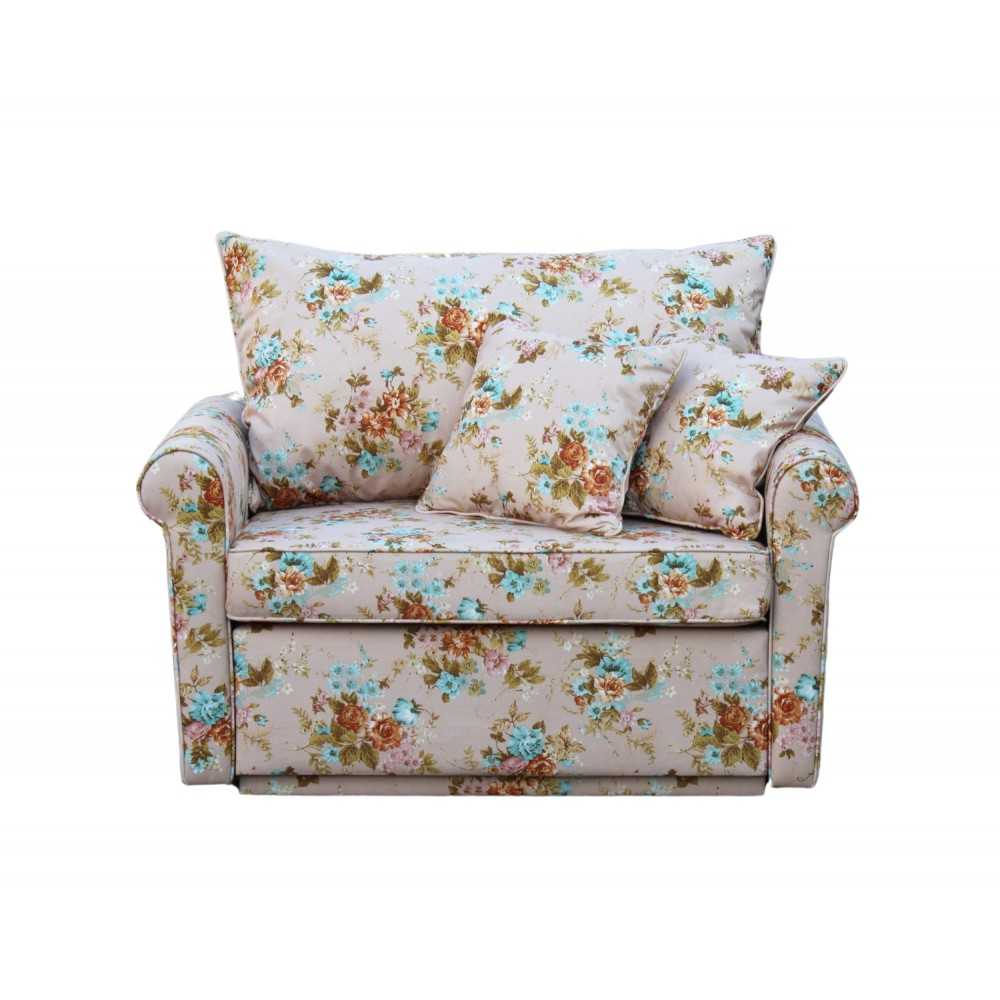 Rosaly 120 mała rozkładana sofa w kwiaty