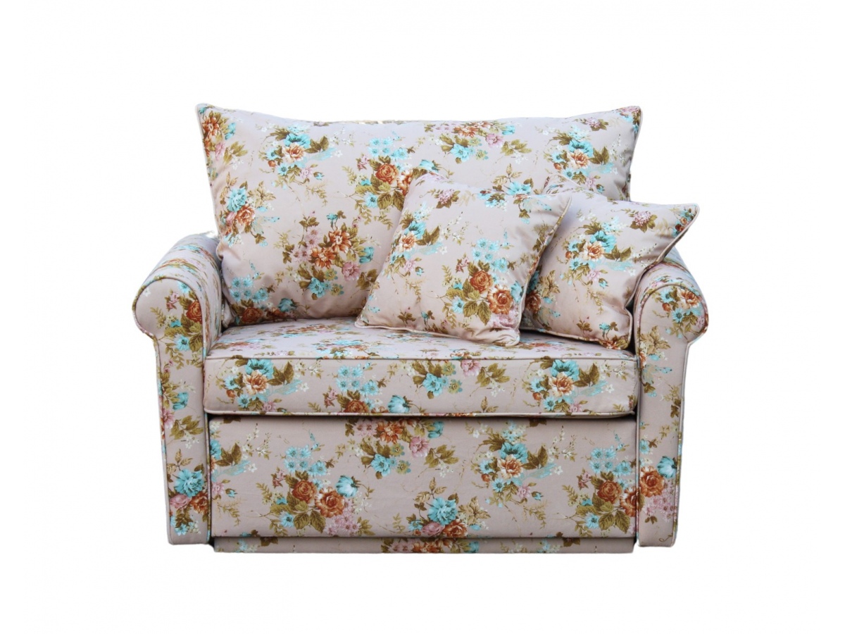 Rosaly 120 mała rozkładana sofa w kwiaty