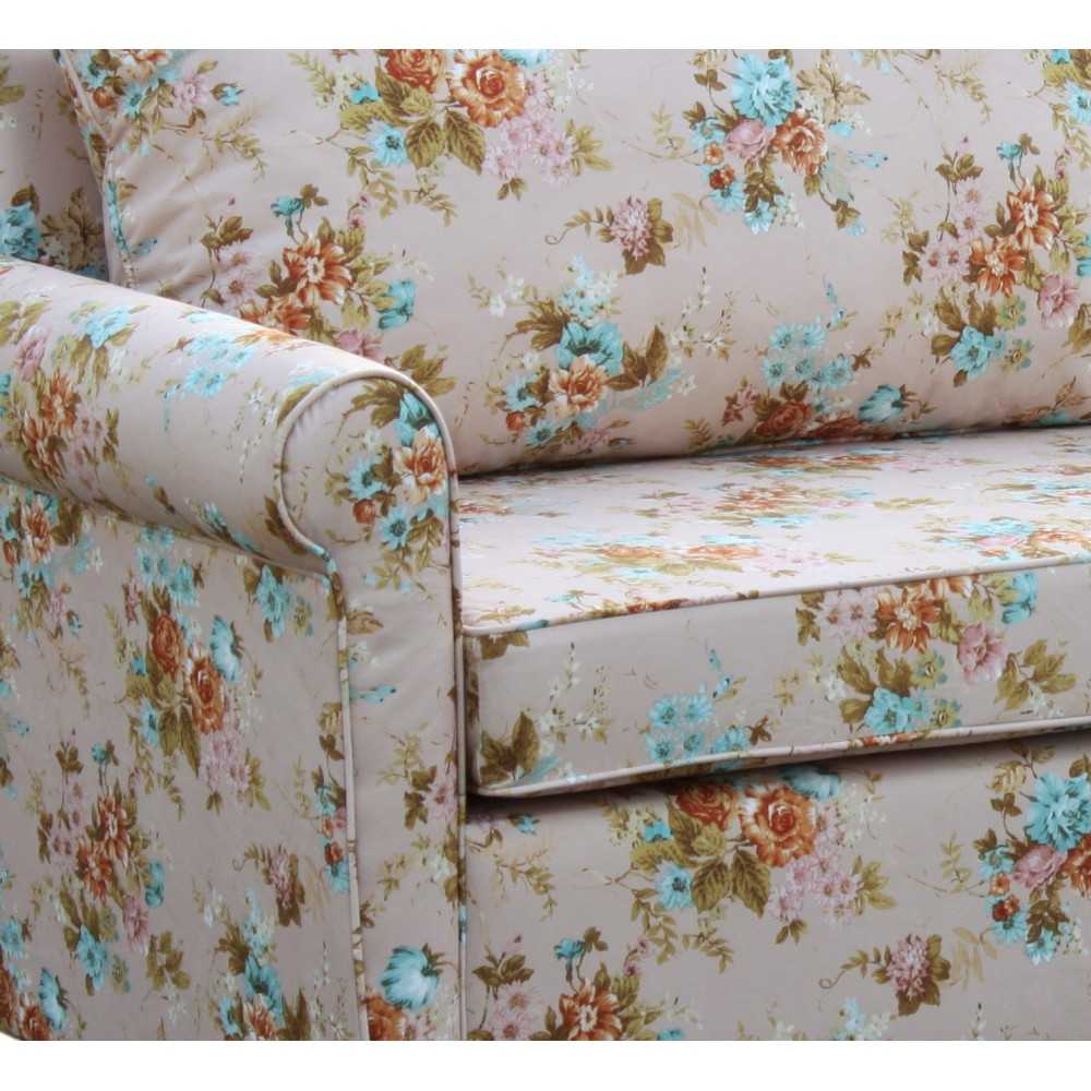 Rosaly 120 mała rozkładana sofa w kwiaty