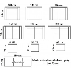 Rozkładana pufa z funkcją spania Marie
