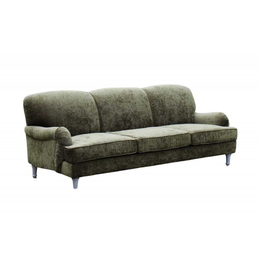 Paxton 240 oliwkowa pluszowa sofa