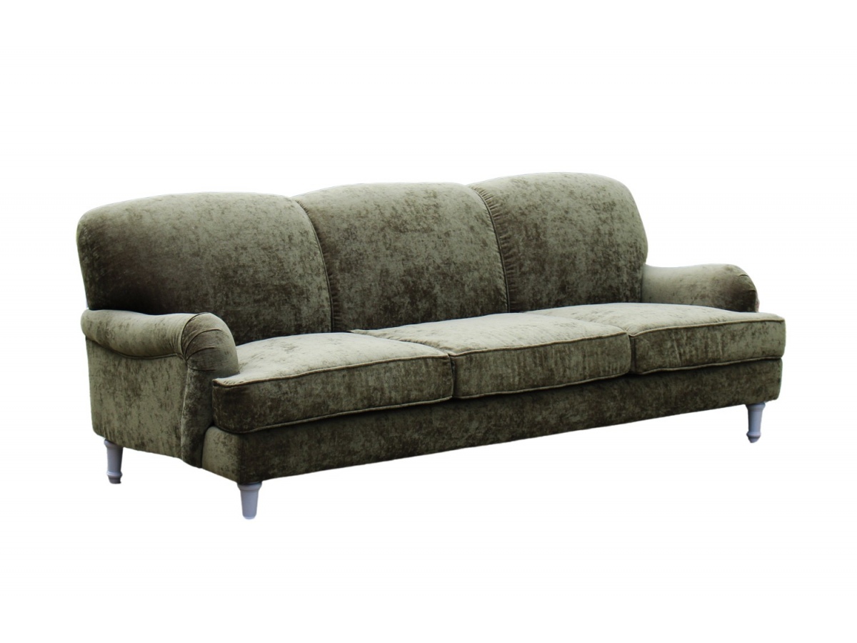 Paxton 240 oliwkowa pluszowa sofa