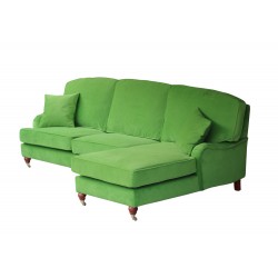 Zielona sofa z szezlongiem Marlene - Komfort i Styl dla Twojego Salonu