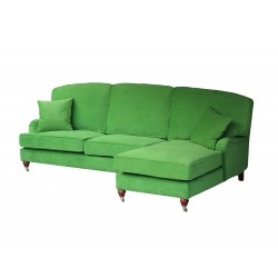 Zielona sofa z szezlongiem Marlene - Komfort i Styl dla Twojego Salonu