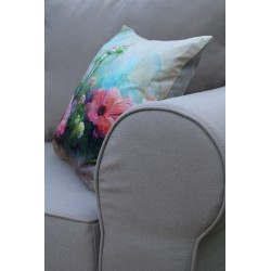 Narożnik Flower z beżowym fartuchem - Komfort i Elegancja od meblefox.com