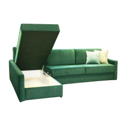 Sofa narożna z funkcją spania włoskiego Malaga 285x185