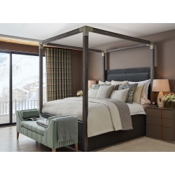 Courchevel Hunter wełniana tkanina w kratę