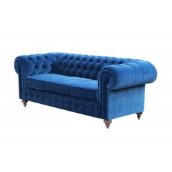 Luis kobaltowa sofa chesterfield