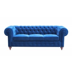 Luis kobaltowa sofa chesterfield