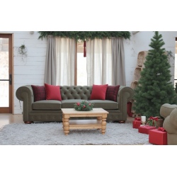 Kanapa Chesterfield w kolorze oliwki Luis 240