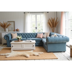 Niebieski narożnik Chesterfield Retro 230x340 Niebieski narożnik Chesterfield Retro 230x340