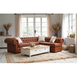 Chesterfield Retro 330x195 skórzana kanapa na wymiar