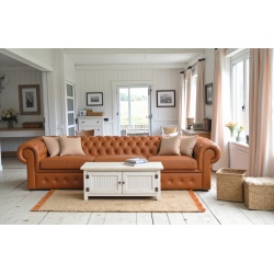 Chesterfield Retro 325x325 duży narożnik w skórze naturalnej