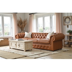 Chesterfield Retro 325x325 duży narożnik w skórze naturalnej